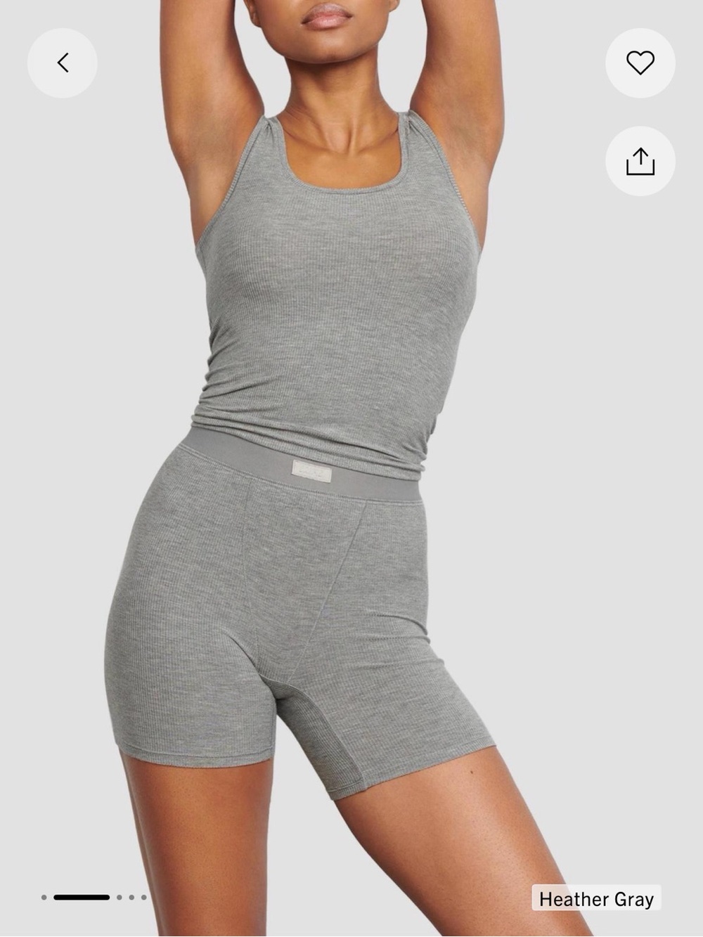 SKIMS BOYFRIEND BOXER | DARK HEATHER GREY